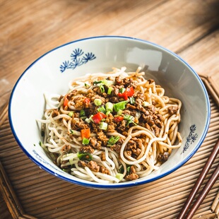 吃面碗家用7寸面条碗陶瓷碗个人专用斗笠面碗大碗复古餐具蒸菜盘