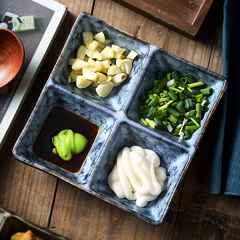 分格蘸料碟家用小菜碟佐料备菜盘