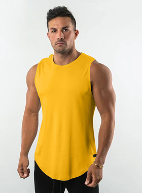 Sports vest men running sleeveless shirt健身背心无袖衫男式