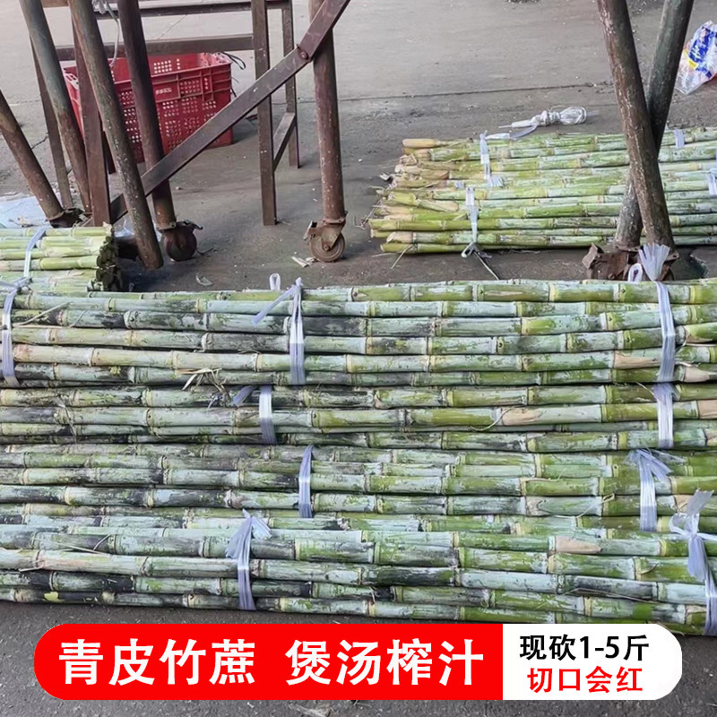 新鲜竹蔗5斤现砍现发广东青皮甘蔗榨汁清热下火茅根马蹄煲汤非黑
