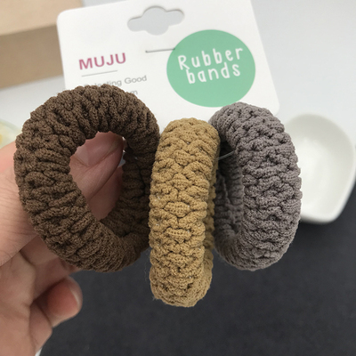 皮筋3条装无接缝发圈无痕头绳