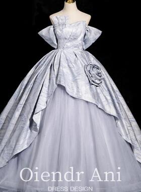 OiendrAni 晚礼服一字肩声乐艺考音乐生毕业礼服成人礼生日公主裙