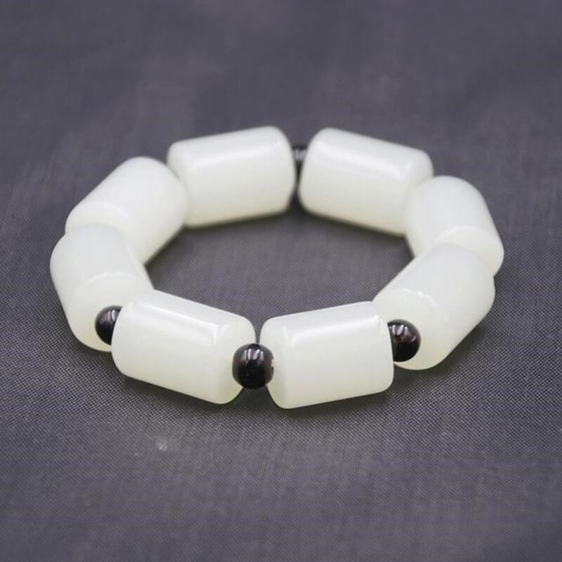 现货 Had Carved Buet Prl Jade celet Fashio Jewelry