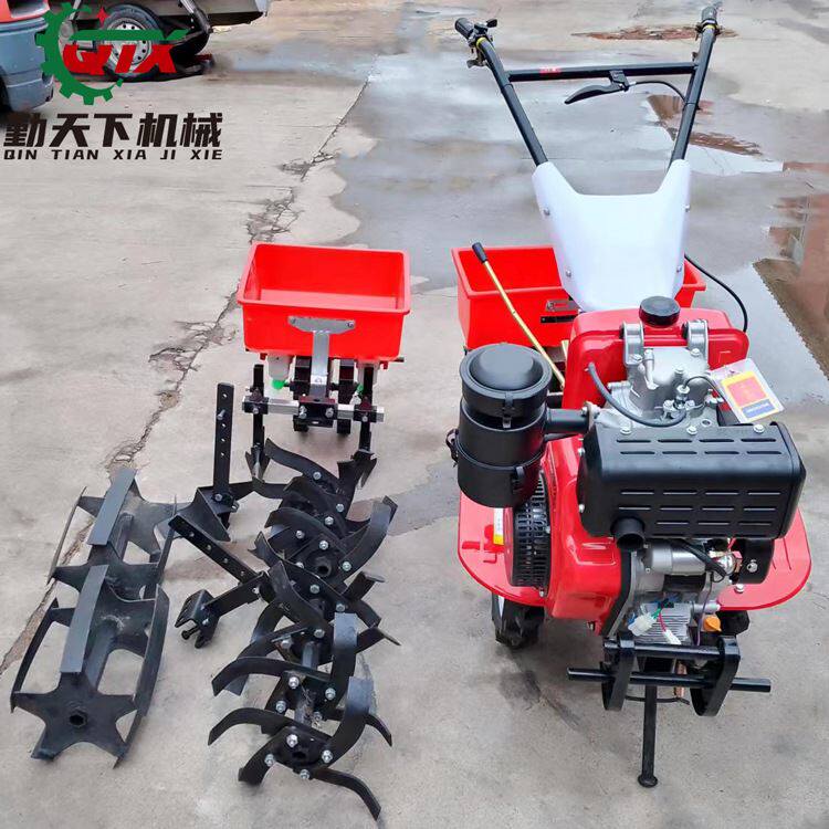 汽油柴油开沟起垄微型履带旋耕机手推施肥机器玉米施肥播种耕耘机