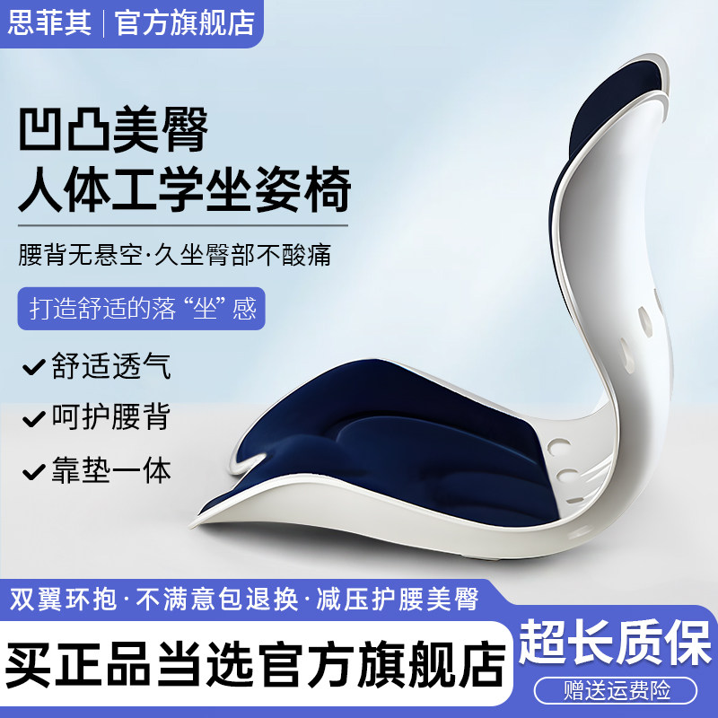 思菲其护腰久坐神器坐垫办公室椅子腰部支撑靠垫人体工学工位椅垫
