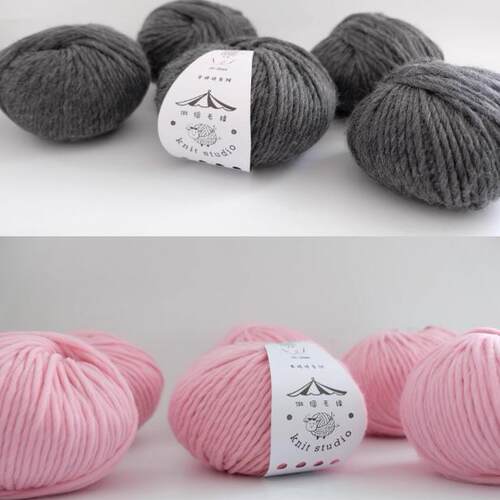 做个毛线 KnitStudio 羊咩咩系列100%美利奴羊毛粗冰岛毛线200g
