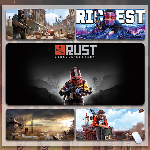 Rust腐蚀鼠标垫超大号二次元电脑键盘垫垫办公电竞游戏专用厚桌垫