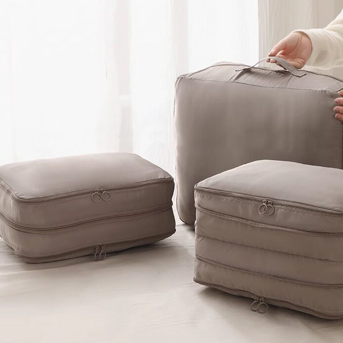 日本羽绒服收纳袋家用衣服被子羽绒被蚕丝被褥专用收纳压缩袋子