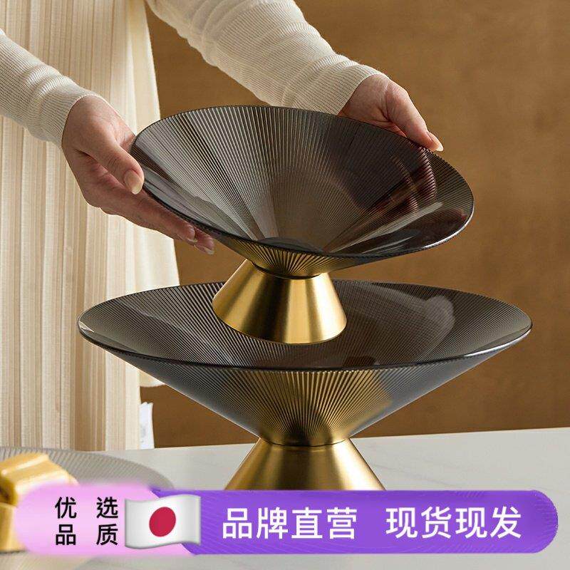 日本精工水果盘沥水轻奢创意个性家用果篮客厅茶几酒店糖果零食盘