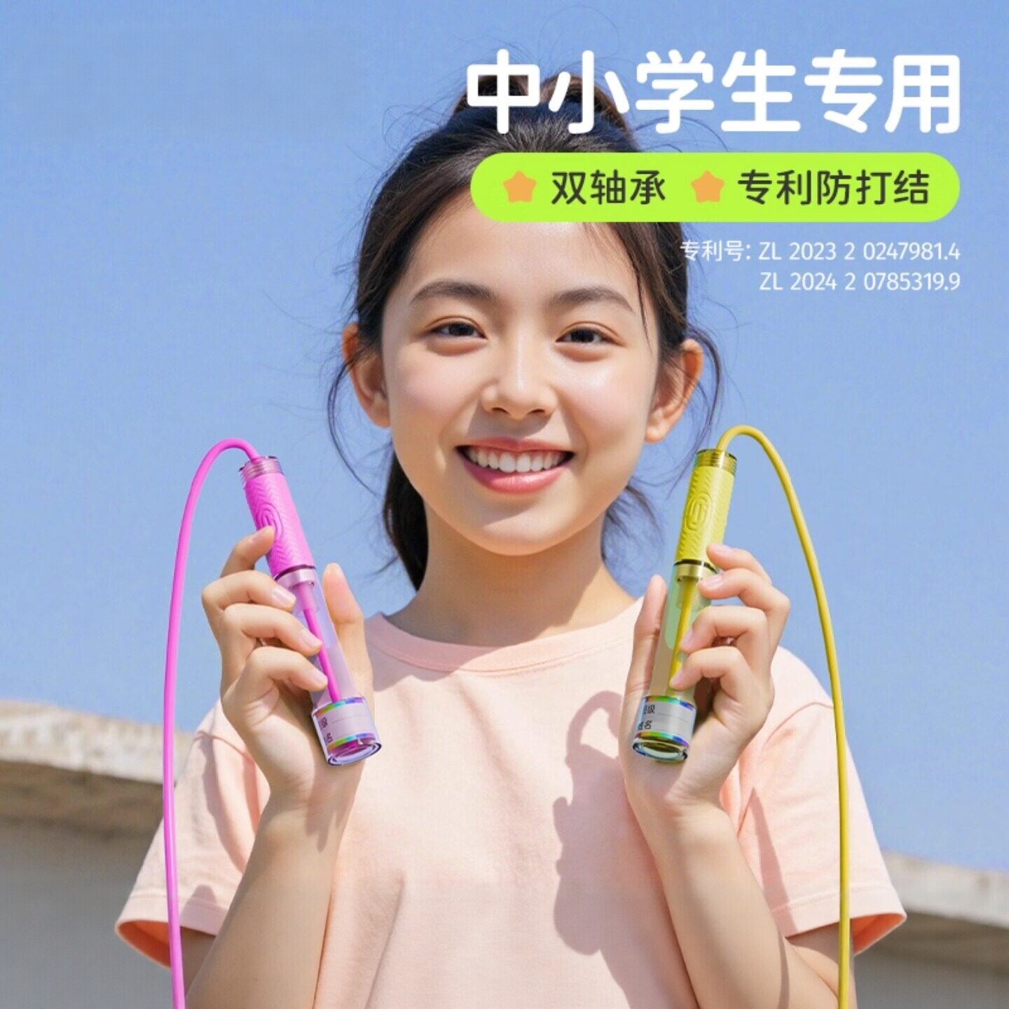 日本指节儿童跳绳小学专用学生考试一年级幼儿园初学专业中考绳子