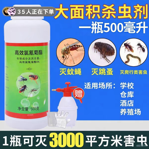 菊酯室外绿化草坪大面积灭蚊虫苍蝇药水杀虫剂敌敌氯氰菊酯气雾剂