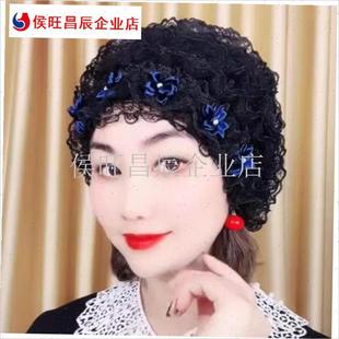 爆款妈妈遮白发蕾丝新款s纱帽头巾女士小帽子时尚方便款底帽包头