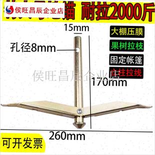 大棚专用地c锚拉锚特大号压膜拉铁线地钉固定神器免打孔双层地锚