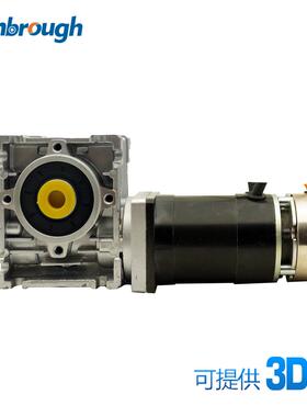 57蜗轮减速刹车无刷电机69WDC24V3000RPM速比5-80