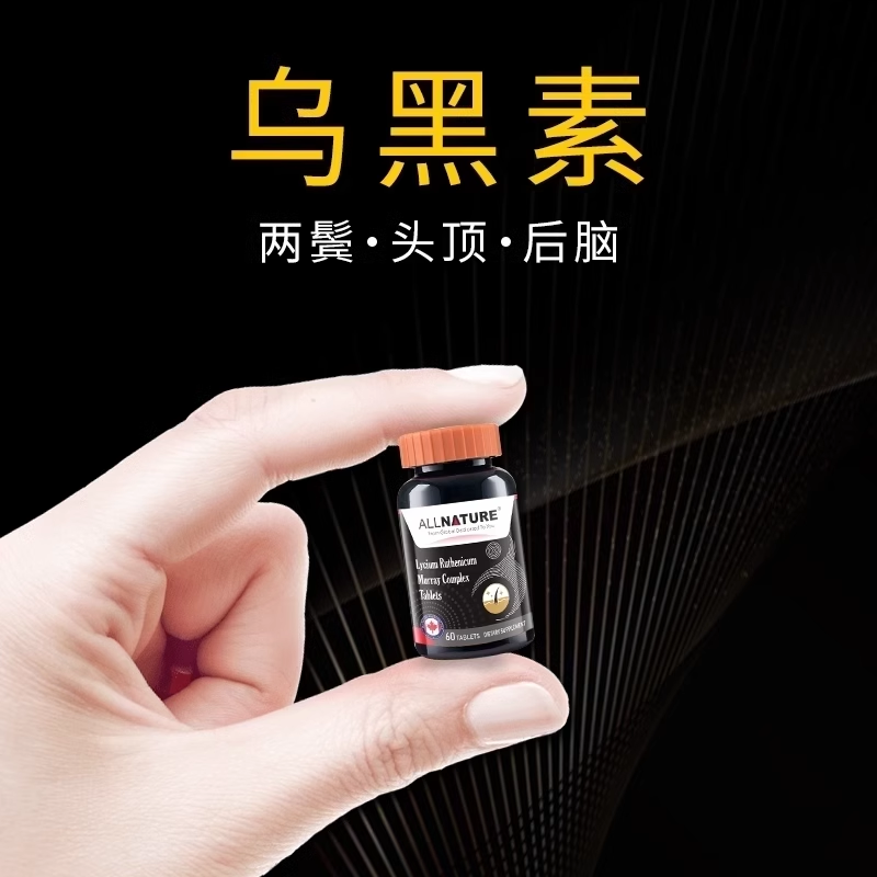 原装进口安美奇黑果枸杞复合片刺梨桑葚乌黑素秃顶脱发滋养毛发囊