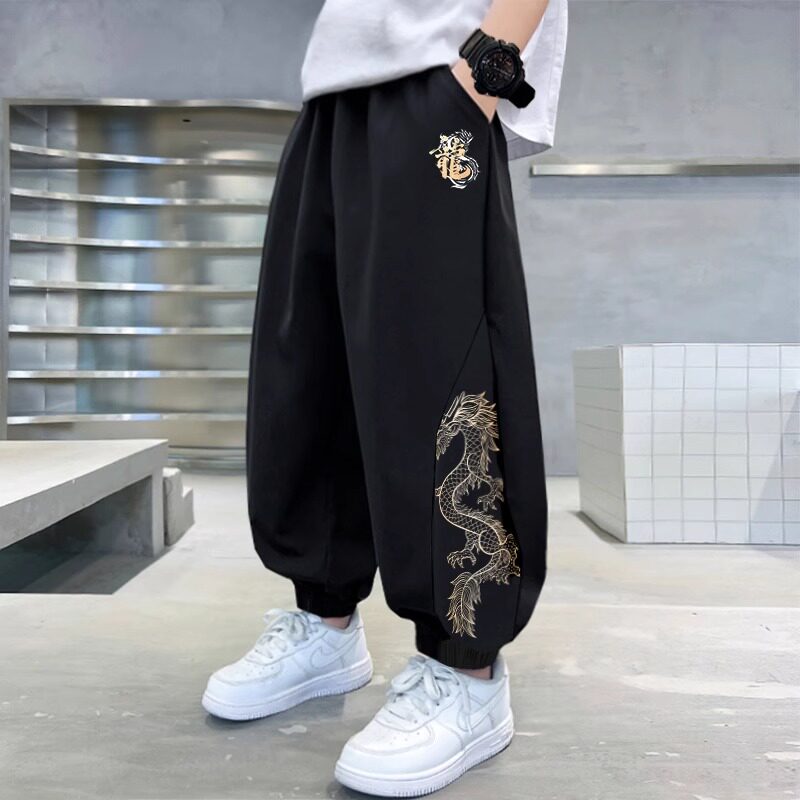 男童夏季裤子2026新款儿童裤夏装防蚊裤薄款中大童休闲速干长裤潮