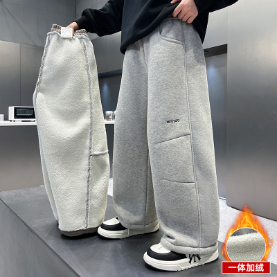 男童秋冬季裤子加绒厚2025