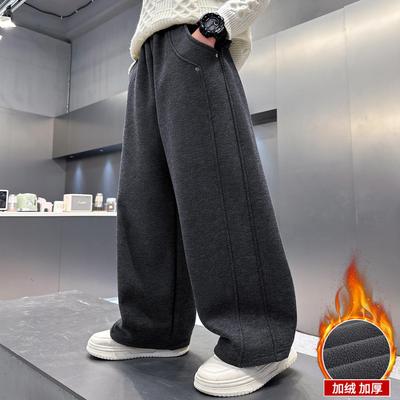 男童秋冬款卫裤加绒厚2025