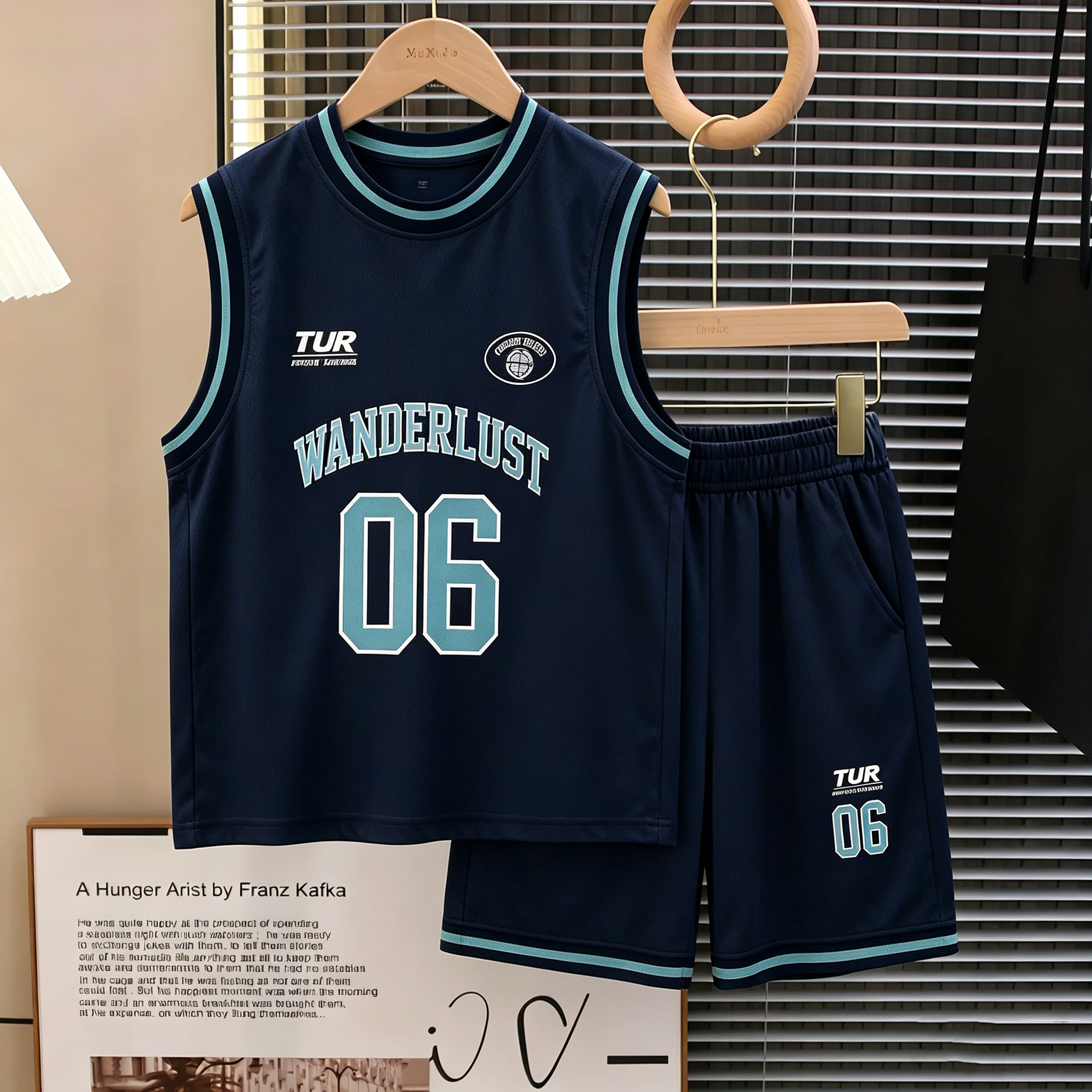 男童背心套装速干篮球服2026新款夏装运动服大童男孩夏季冰丝无袖