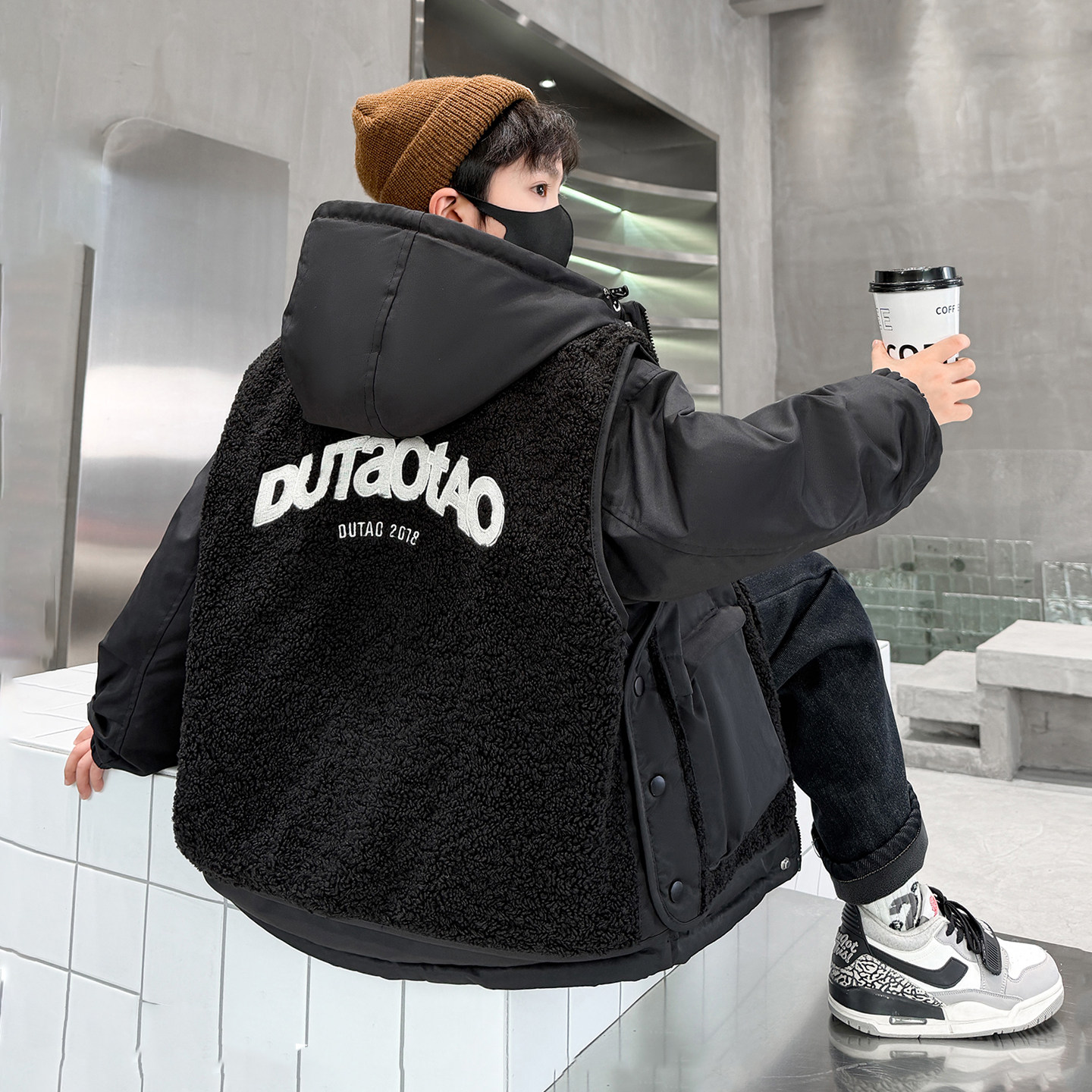 男童加绒外套冬装2025秋冬新款二棉服加厚大儿童男孩摇粒绒冬季潮,童装/婴儿装/亲子装,普通外套,淘宝优惠券,粉丝福利购,淘宝优惠卷