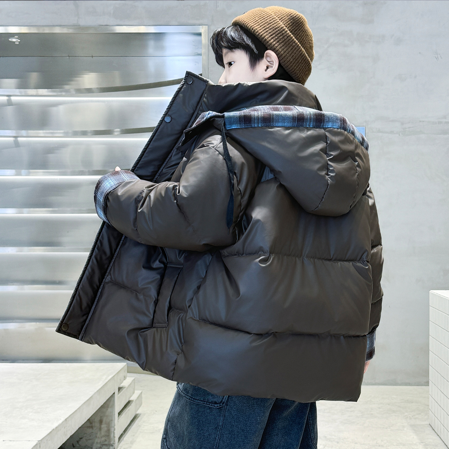 男童冬装羽绒棉服2025新款中大儿童加厚棉衣冬季秋冬款棉袄外套潮