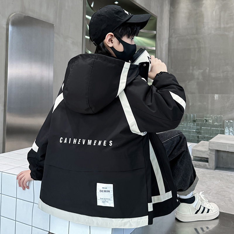 儿童装男冲锋衣三合一可拆