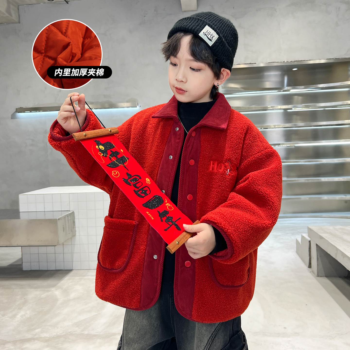 男童秋冬季外套夹棉加厚20