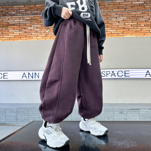 潮儿童秋装 2025新款 运动裤 炸街中大童卫裤 洋气 男童裤 薄款 子春秋款
