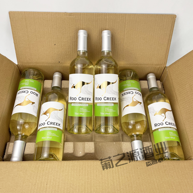 澳大利亚进口干白飞奔袋鼠霞多丽白葡萄酒13度送礼酒自饮酒包邮