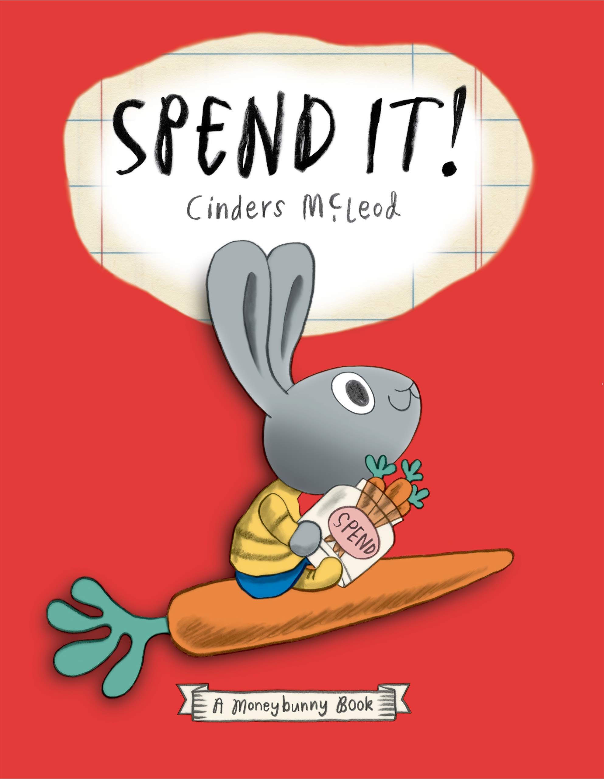 英文原版 Moneybunny 小兔子学花钱系列 儿童财商启蒙 Cinders McLeod 精装绘本 Spend It!