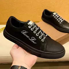 Trendy Brand Sneakers for Men, European Style, New Model for All Seasons, Genuine Leather, Breathable, Comfortable Sports Shoes, Light Luxury Cowhide Shoes for Men