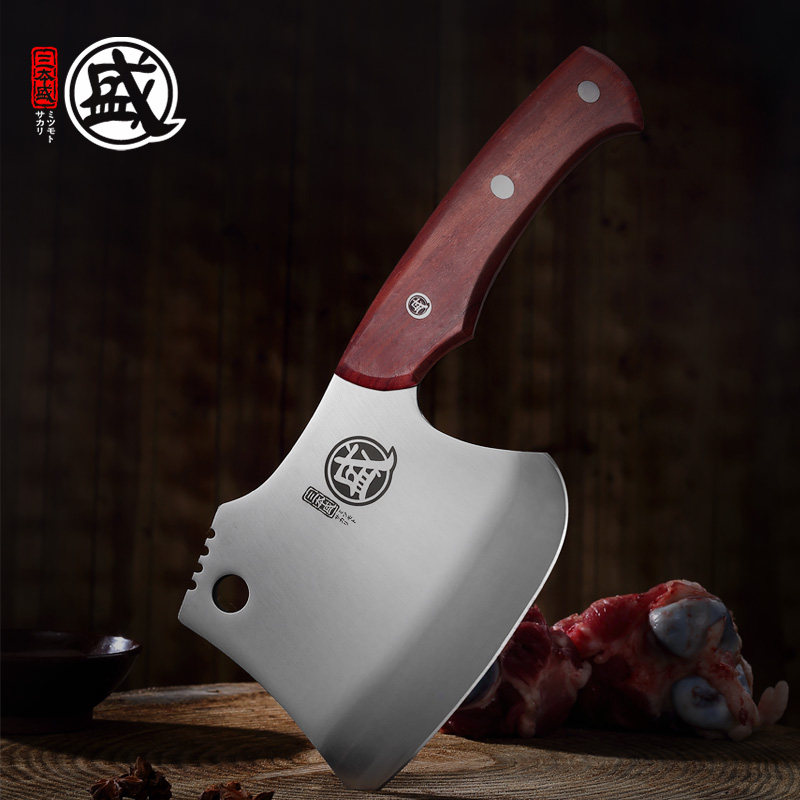 三本盛砍骨刀屠夫专业重型家用