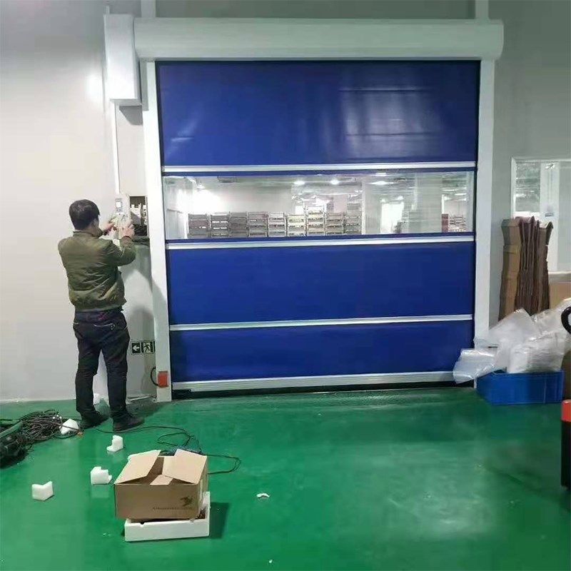 pvc快速卷帘门自动升降门堆积门车间g感应门无尘净化设备电动闸门