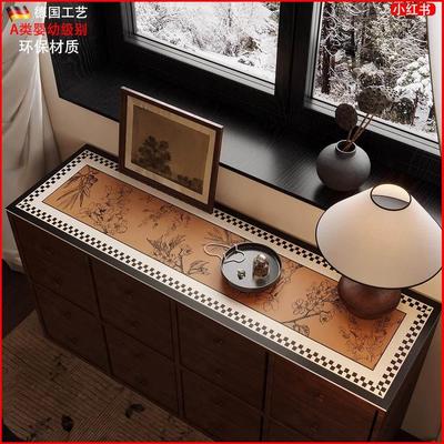 中古风高级感电视柜鞋柜台面保护垫子餐边柜桌垫复古防水防油免洗