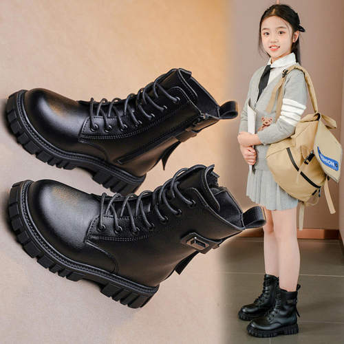 儿童马丁靴女童靴子秋冬季2026新款小女孩单靴韩版英伦风学生短靴