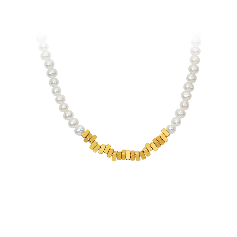 碎银子天然淡水这种法式轻奢项链