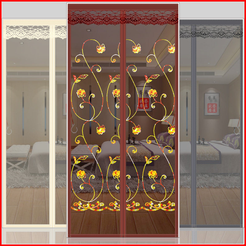 魔术贴磁性纱门帘家用自吸蚊帐免打孔防蝇隔断挂帘磁铁防蚊纱窗网