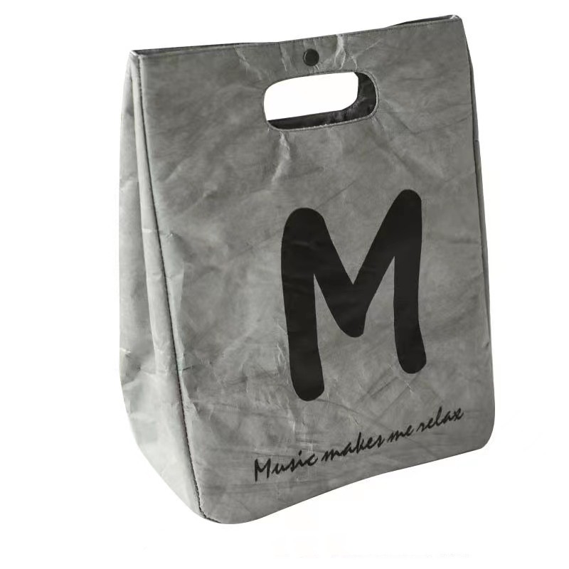 日式水洗牛皮纸袋便当包饭盒袋保温铝箔袋早餐手拎包定制杜邦纸袋