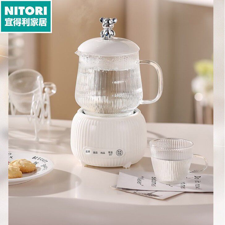 日本进口便宜得利养生壶专用杯带茶漏办公室多功能迷你全自动玻璃