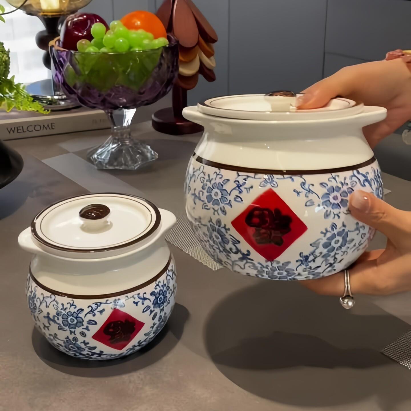 装猪油的容器装猪油桶带盖子家用罐子耐高温油辣子的坛子陶瓷调味