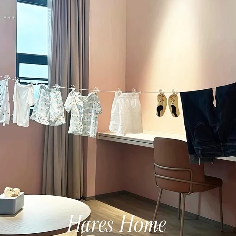 旅行伸缩晾衣绳酒店便携晾衣服神器免打孔户外晒衣服内衣内裤袜子