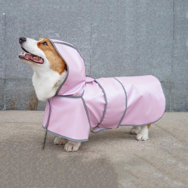 狗狗宠物防水防脏雨衣反光泰迪柯基法斗巴哥犬边境牧羊犬哈士奇雨