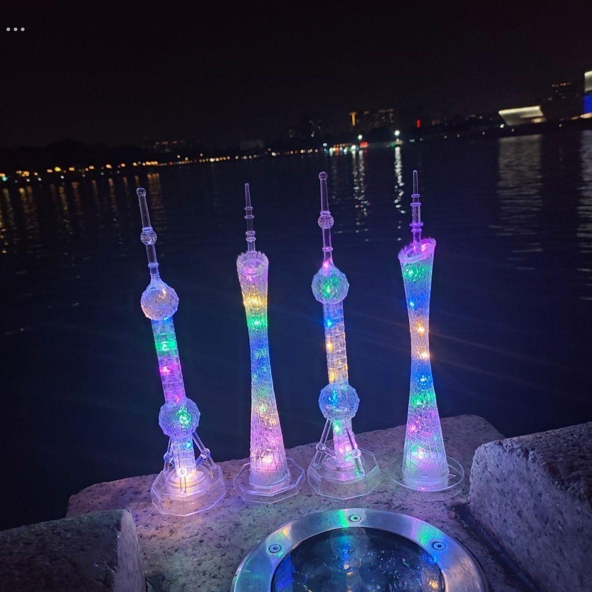 大号广州塔模型发光纪念品小蛮腰上海东方明珠塔雷峰塔小礼物礼品