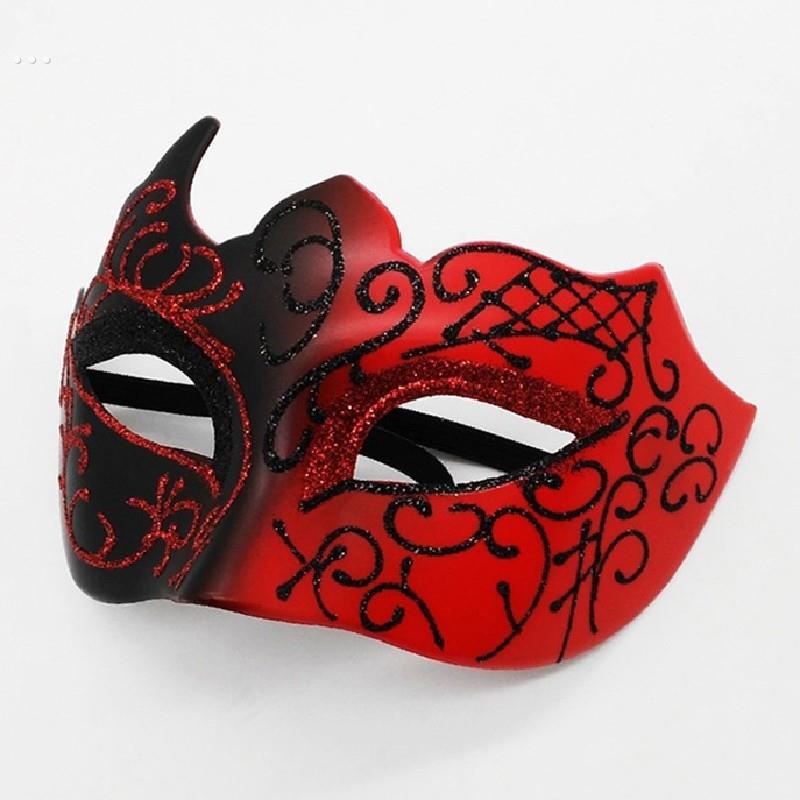 面具半脸男网红直播唱歌派对神秘古风汉服威尼斯情趣化妆舞会假面