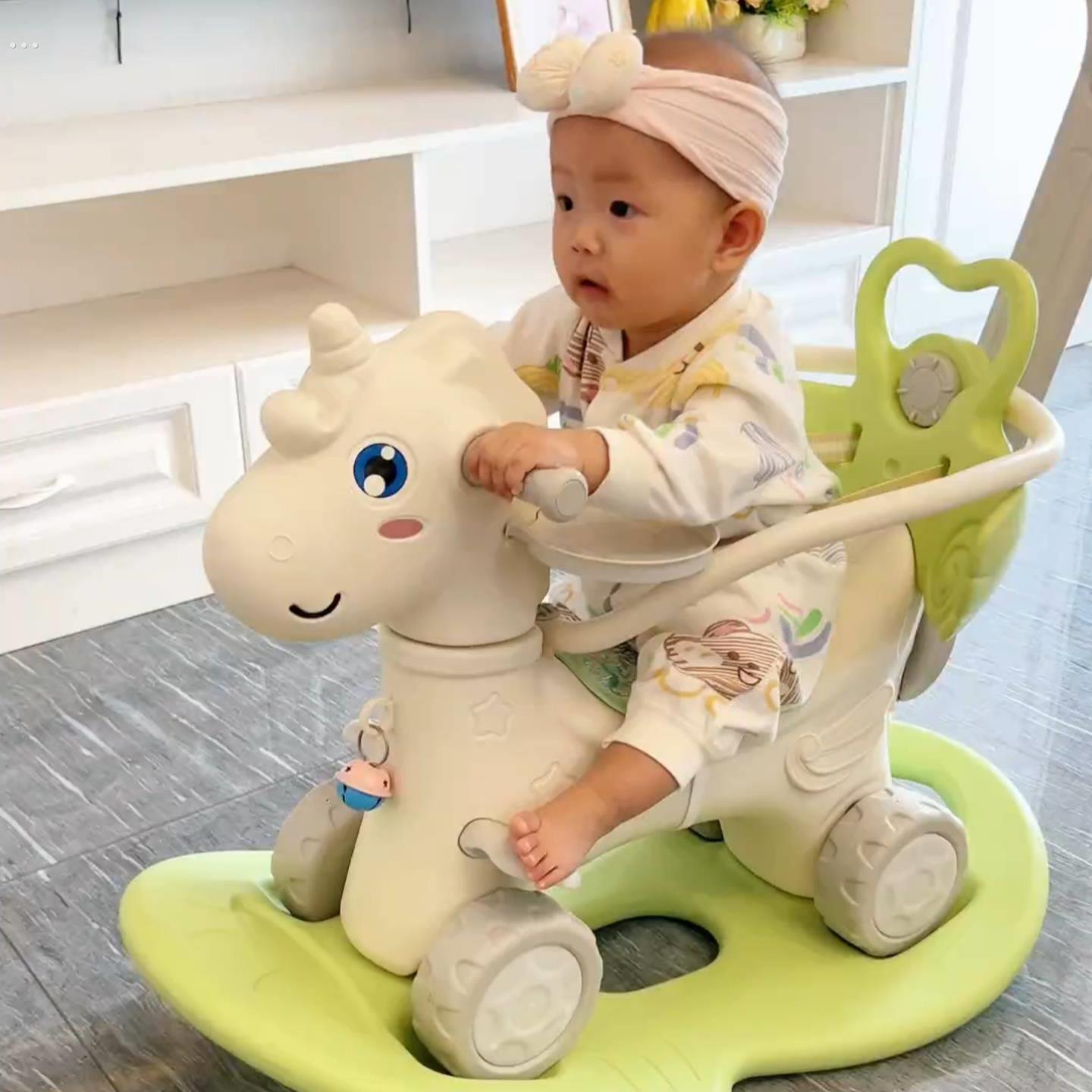 摇摇车儿童家用男女宝宝二合一溜溜车婴儿防摔木马周岁礼物