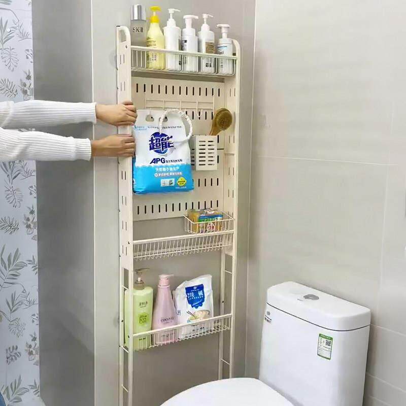 卫生间窄缝收纳架浴室门后超薄夹缝置物架厨房家用多层整理架上墙