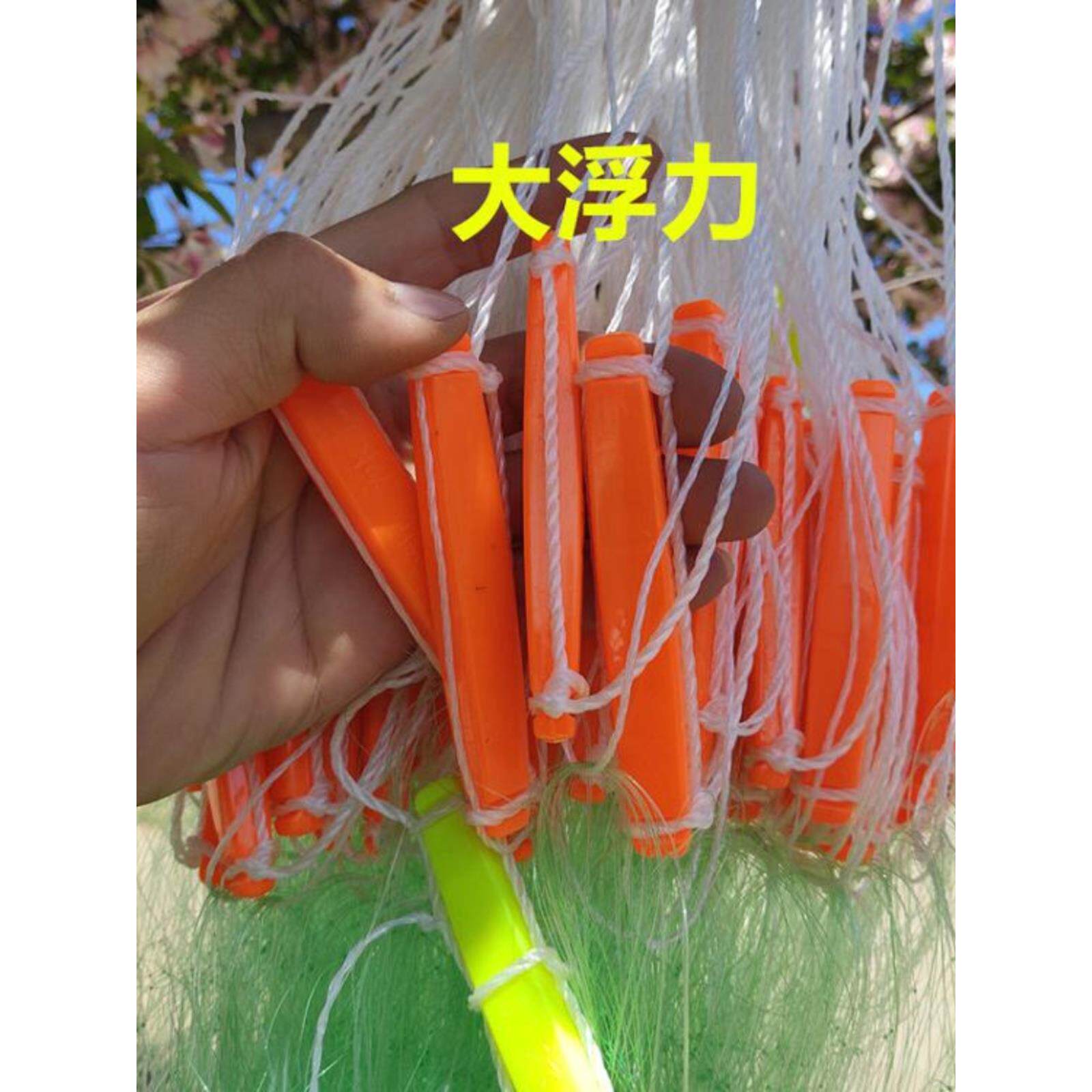 加粗青丝加重三层沉网渔网进口加强粘网丝网鲢鱼鲤鱼网挂网捕鱼网