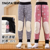 Удерживающие тепло утепленные бархатные зимние детские штаны