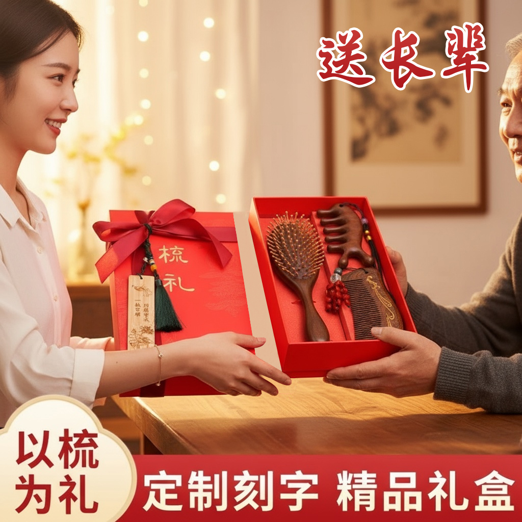 九九重阳节礼盒木梳子礼盒送长辈