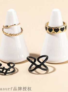 European and American simple high-grade metal opening ring